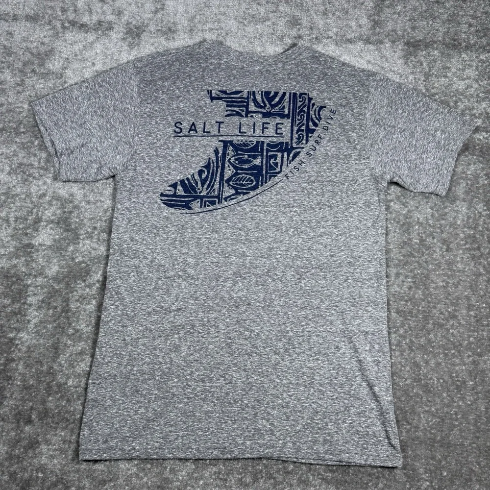 2-Salt Life T-Shirt‎ Men's Medium Shirt Sleeve Crew Neck Shirt Sleeve Fishing - Picture 8 of 10